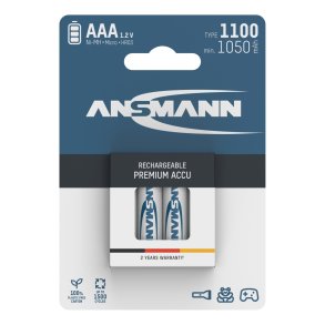 12x4 Ansmann NiMH bat. 1100 Micro AAA 1050 mAh