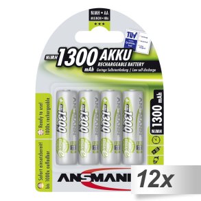 12x4 Ansmann maxE NiMH bat. Mignon AA 1300 mAh