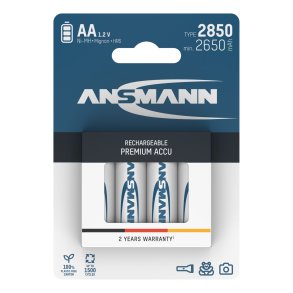 12x4 Ansmann NiMH bat. 2850 Mignon AA 2650 mAh