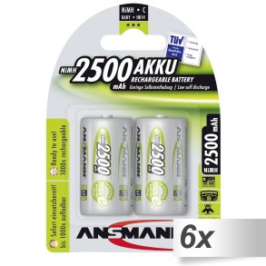 6x2 Ansmann maxE NiMH bat. Baby C 2500 mAh          5030912