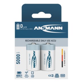 6x2 Ansmann maxE NiMH bat. Mono D 5000 mAh          5030922