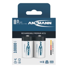 5x2 Ansmann NiMH bat. 10000 Mono D 9300 mAh          5030642