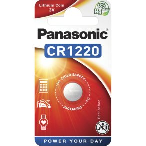 1 Panasonic CR 1220 Lithium Power