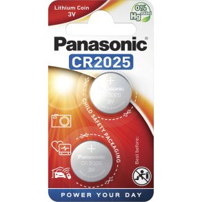 1x2 Panasonic CR 2025 Lithium Power