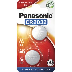 1x2 Panasonic CR 2032 Lithium Power