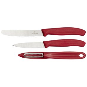 Victorinox Swiss Classic Paring Knife-Set 3 pcs. red