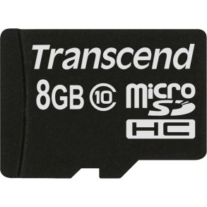 Transcend microSDHC          8GB Class 10 + SD-Adapter
