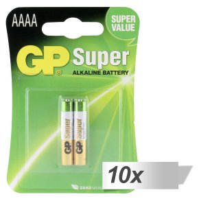 10x2 GP Super Alkaline AAAA Batteries