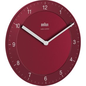 Braun BC 06 R-DCF radio wall clock red