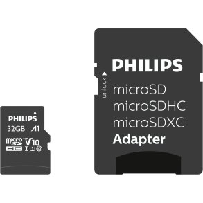 Philips MicroSDHC Card      32GB Class 10 UHS-I U1 incl. Adapter