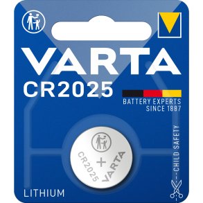 Lithium Knapcelle Batteri Cr2025 3 V 1-Bobler