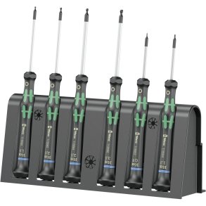 WERA 2052/6 for electronic applic. screwdriver set + Rack