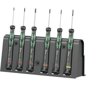 WERA 2050/6 for electronic applic. screwdriver set + Rack