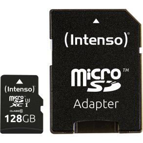 Intenso microSDXC          128GB C10 UHS-I Professional + Adapter