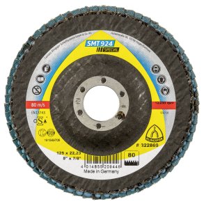 Klingspor SMT 924 abrasive mop disc 125x22,23 mm Grain 80 curve