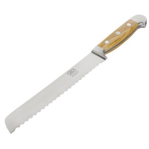 GÃ¼de Alpha bread knife 21 cm Olive Wood