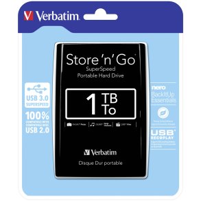 Verbatim Store n Go 2,5      1TB USB 3.0 black              53023