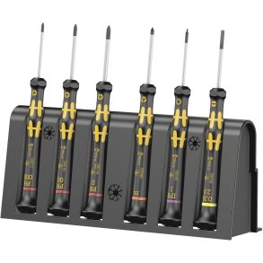 Wera 1550/6 ESD Electrician screwdriver set + Rack