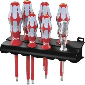 Wera 3160 i/7 Screwdriver Set Stainless Steel + Rack