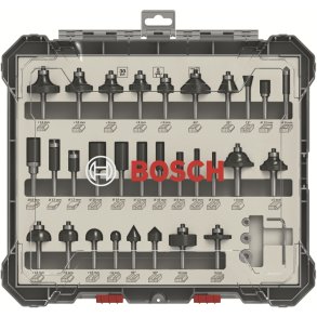Bosch 30 pcs Wood Bit Set for 6mm Shank Router