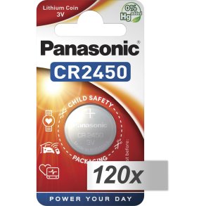 120x1 Panasonic CR 2450 Lithium Power