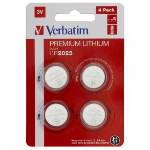 20x4 Verbatim CR 2025 Lithium battery 49532