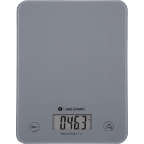 Zassenhaus Kitchen Scale Digital Sacles Balance Cool Grey