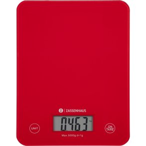 Zassenhaus Kitchen Scale Digital Scale Balance Cool red