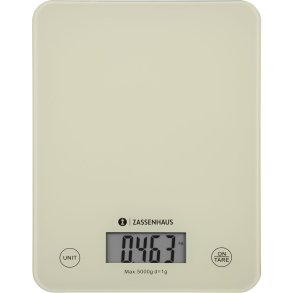 Zassenhaus Kitchen Scale Digital Scale Balance Cool Cream