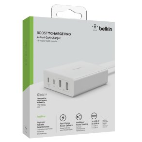 Belkin BOOST Charge  108W 4-Port Charg.2xUSB/C 2xUSB-A WCH010vfWH