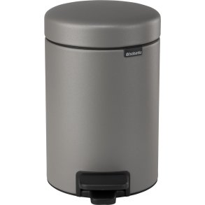 Brabantia Pedal Bin Newicon 3 L Mineral Concrete Grey