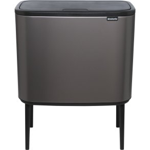 Brabantia Waste Bin Bo Touch Bin Platinum, 11 + 23 L