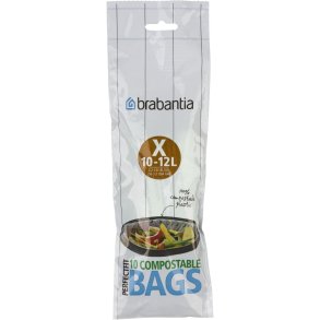Brabantia PerfectFit Bin Liner compost. Type X, 12 L, 10 bags