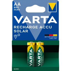 1x2 Varta Solar Accu AA NiMH 800 mAh Mignon
