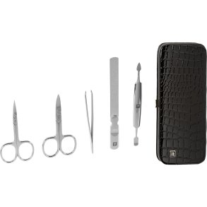 Zwilling CLASSIC leather frame case, black, 5 pcs.