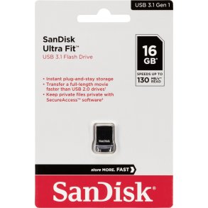 SanDisk Cruzer Ultra Fit    16GB USB 3.1         SDCZ430-016G-G46