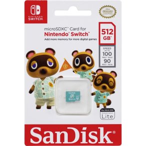 SanDisk MicroSDXC 100MB    512GB Nintendo      SDSQXAO-512G-GNCZN