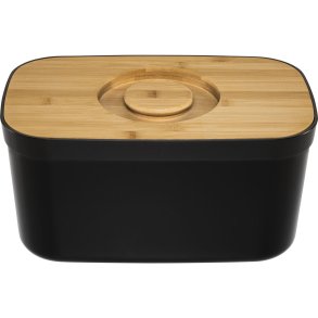 Joseph Joseph Bread Bin with Bamboo Lid black