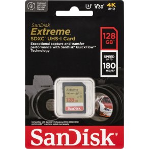 SanDisk Extreme SDXC       128GB UHS-I C10 U3 V30