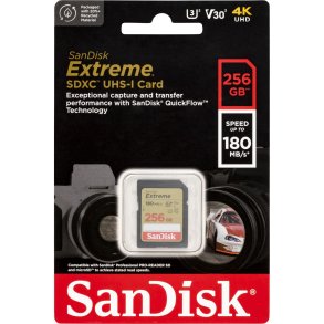 SanDisk Extreme SDXC       256GB UHS-I C10 U3 V30