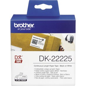 Kontinuerlig papirrulle Brother DK22225 Hvid 80 g/m