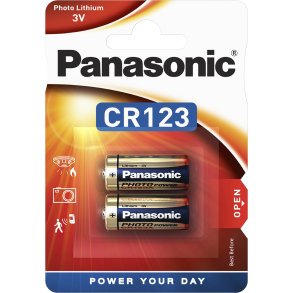 1x2 Panasonic Photo CR 123 A Lithium