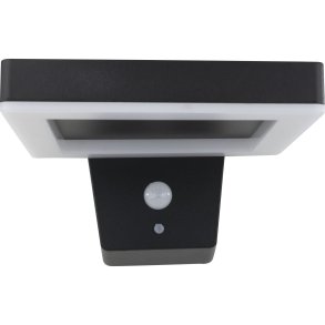 REV LED Solar wall light Square black