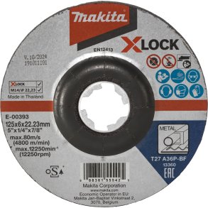 Makita E-00393 Grinding Disc 125x6mm steel