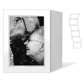 1x125 Daiber Passepartouts 13x18 white/golden line