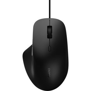 Rapoo N500 black ergonomic wired optical Mouse