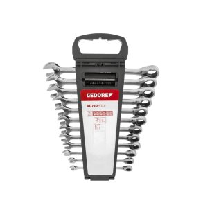 GEDORE red Ratchet Spanner Set metric   12-pieces