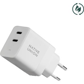 Native Union 35W Dual USB-C Fast GaN PD Wall Charger White