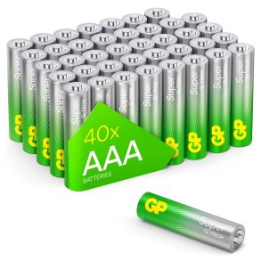 1x40 GP Super Alkaline AAA Micro Batteries PET Box 03024AETA-B40