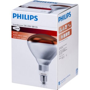 Philips infrared lamp BR125 IR 150W E27 230-250V Red